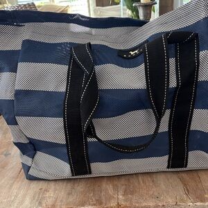 Navy and White Striped SCOUT tote bag